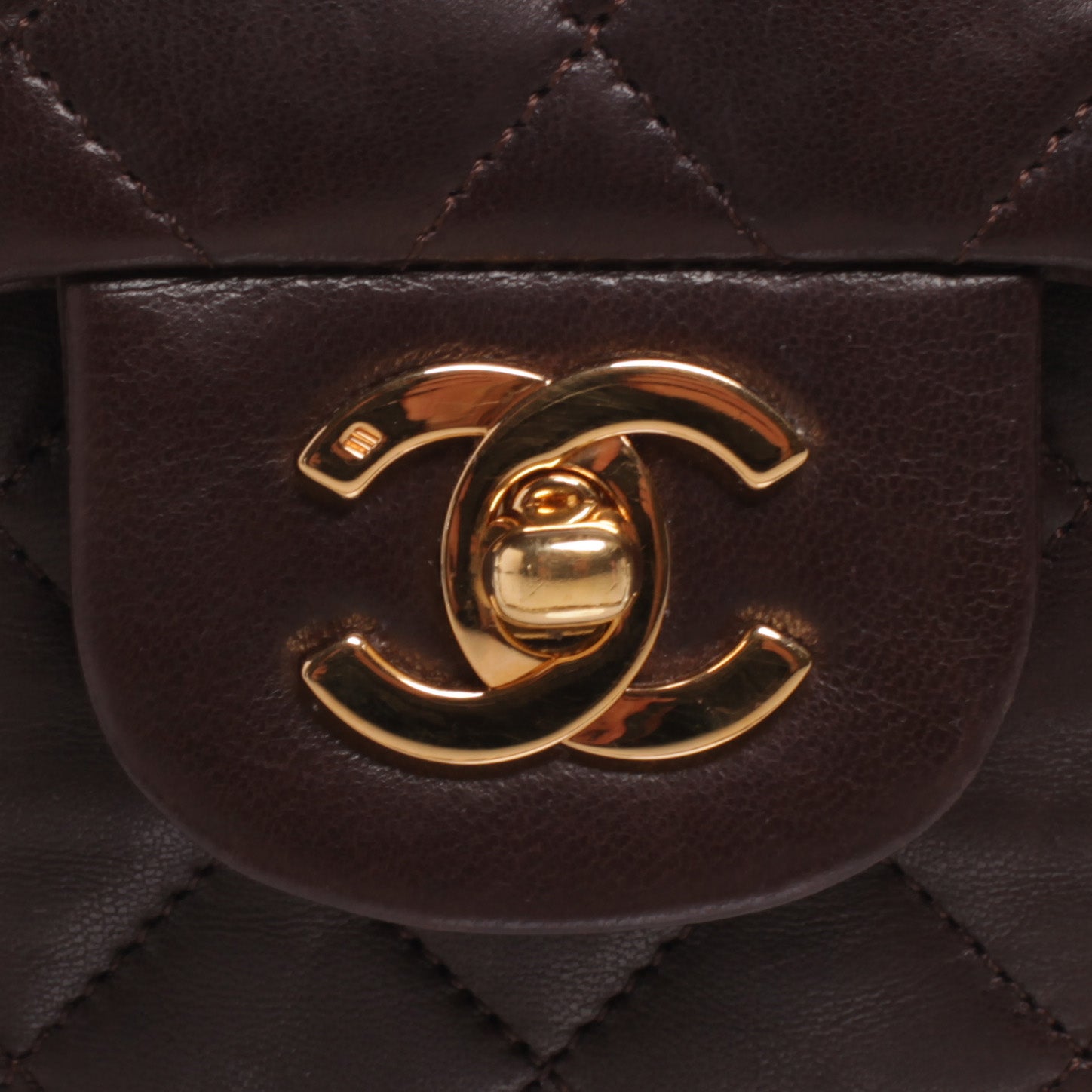 Chanel Lambskin Small Double Flap Brown 3 of 10