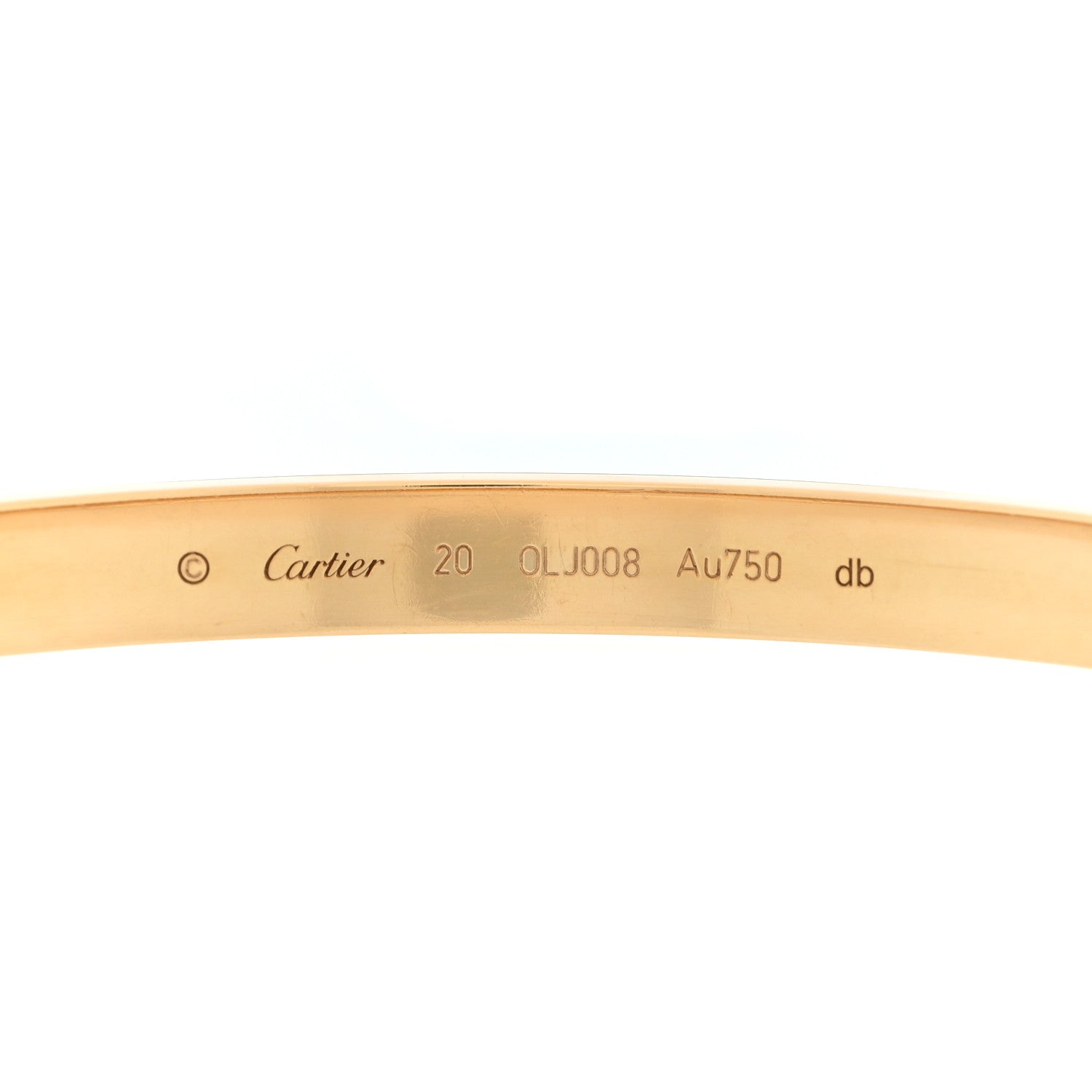 Cartier 18K Yellow Gold LOVE Bracelet 20 4 of 8