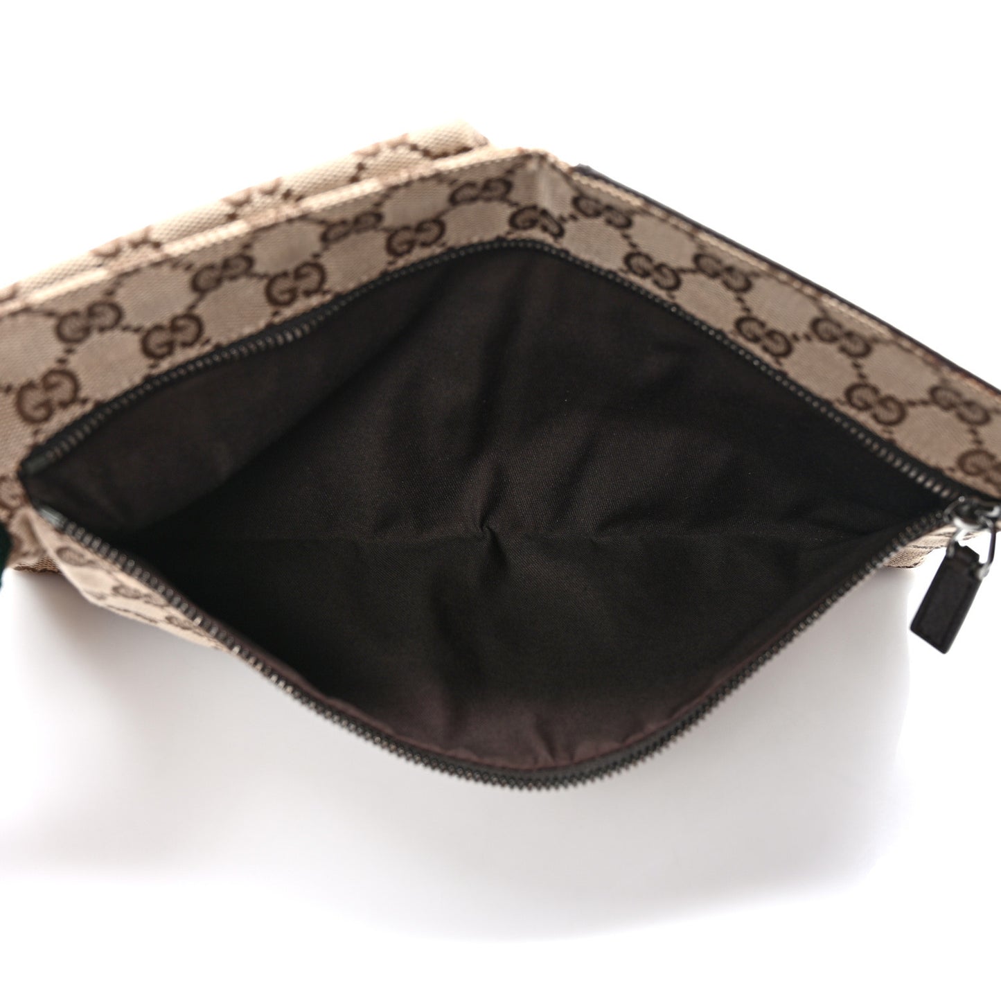 Monogram Web Belt Bag Dark Brown