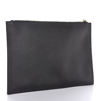 Givenchy Textured Coated Canvas Bambi Print Medium Cosmetic Pouch Black 3 of 7