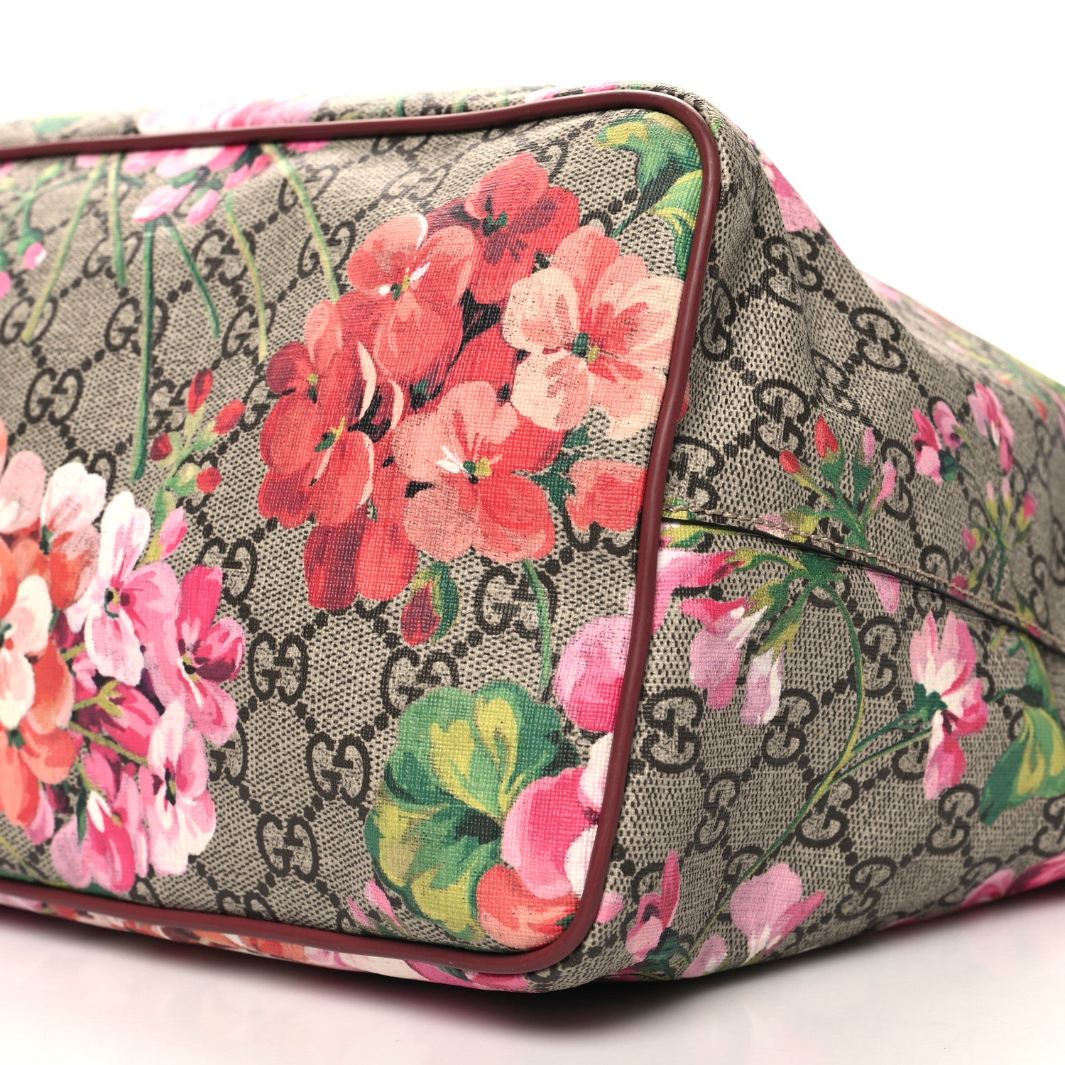 Gucci Soft GG Supreme Monogram Blooms Medium Crossbody Tote Beige Multicolor Dry Rose 10 of 14