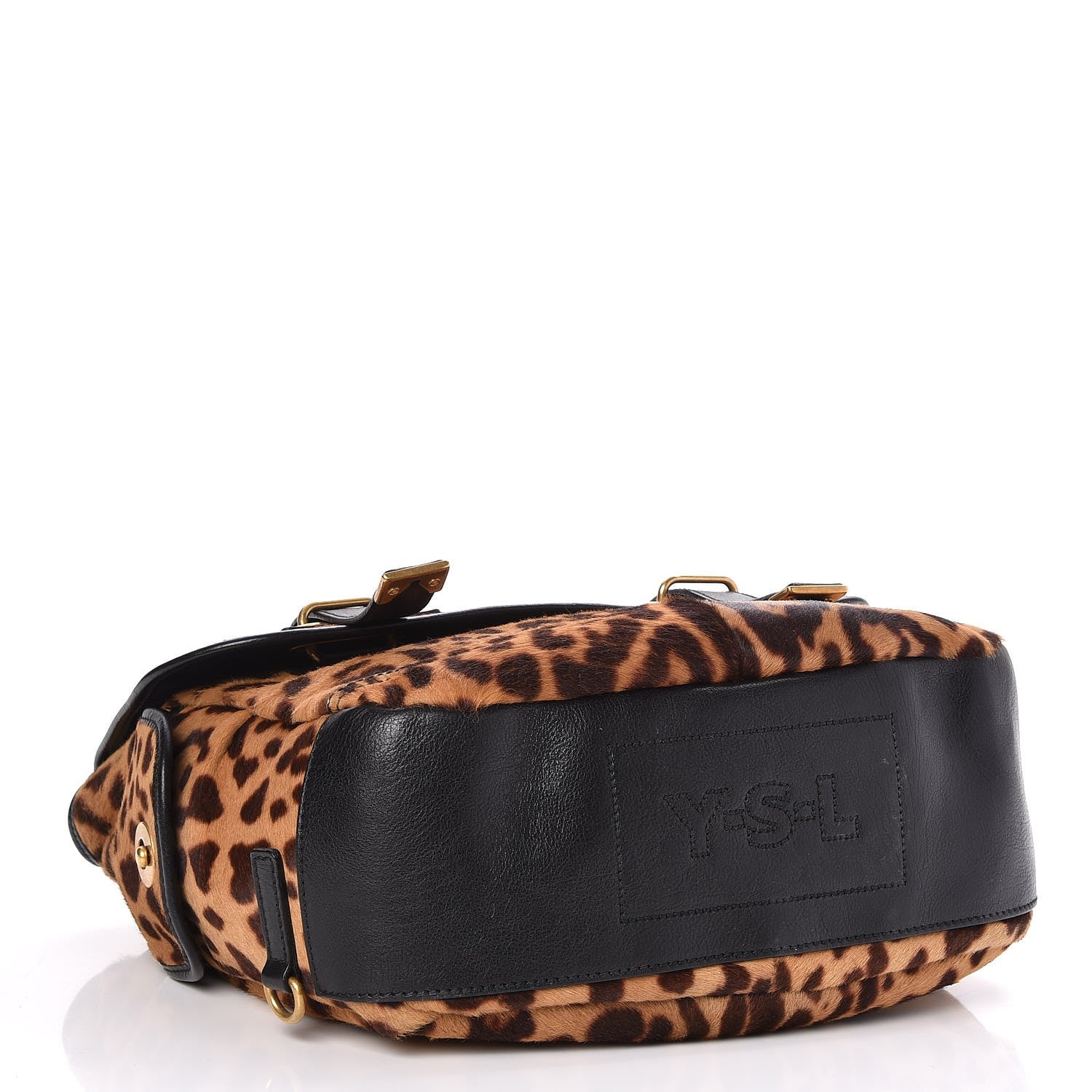 Saint Laurent Calf Hair Medium Besace Shoulder Bag Leopard 4 of 7