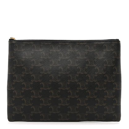 Celine Triomphe Canvas Pouch Black 1 of 6