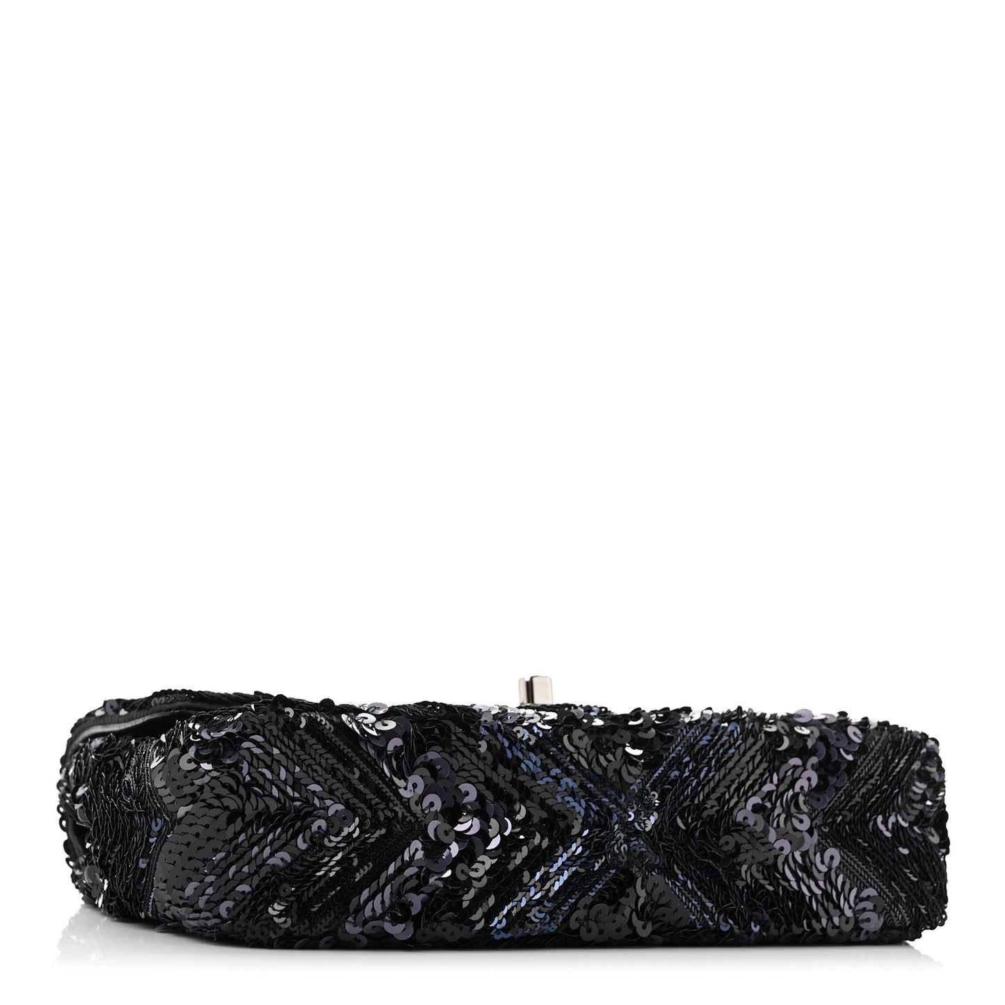 Sequins Chevron Mini Rectangular Flap Black Blue