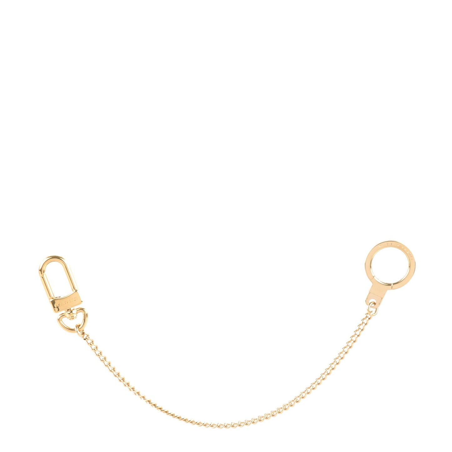 Metal Pochette Extender Key Ring Chain Gold