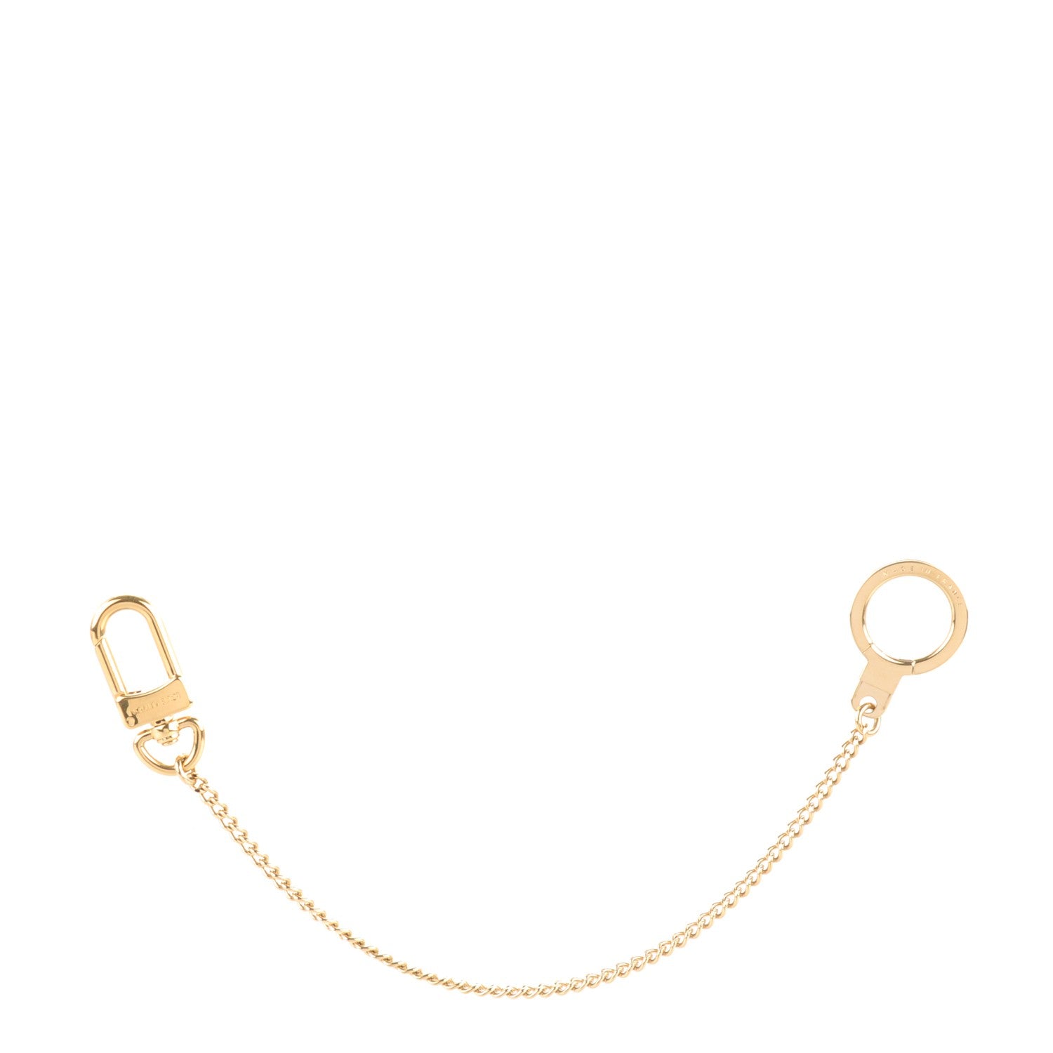 Louis Vuitton Metal Pochette Extender Key Ring Chain Gold 1 of 3