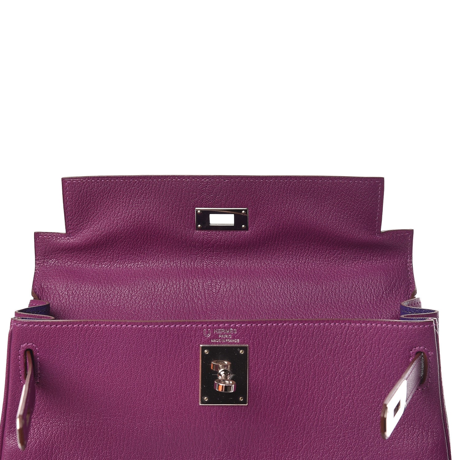 Hermes Chevre Mysore Horseshoe Kelly Retourne 28 Anemone Iris 19 of 42