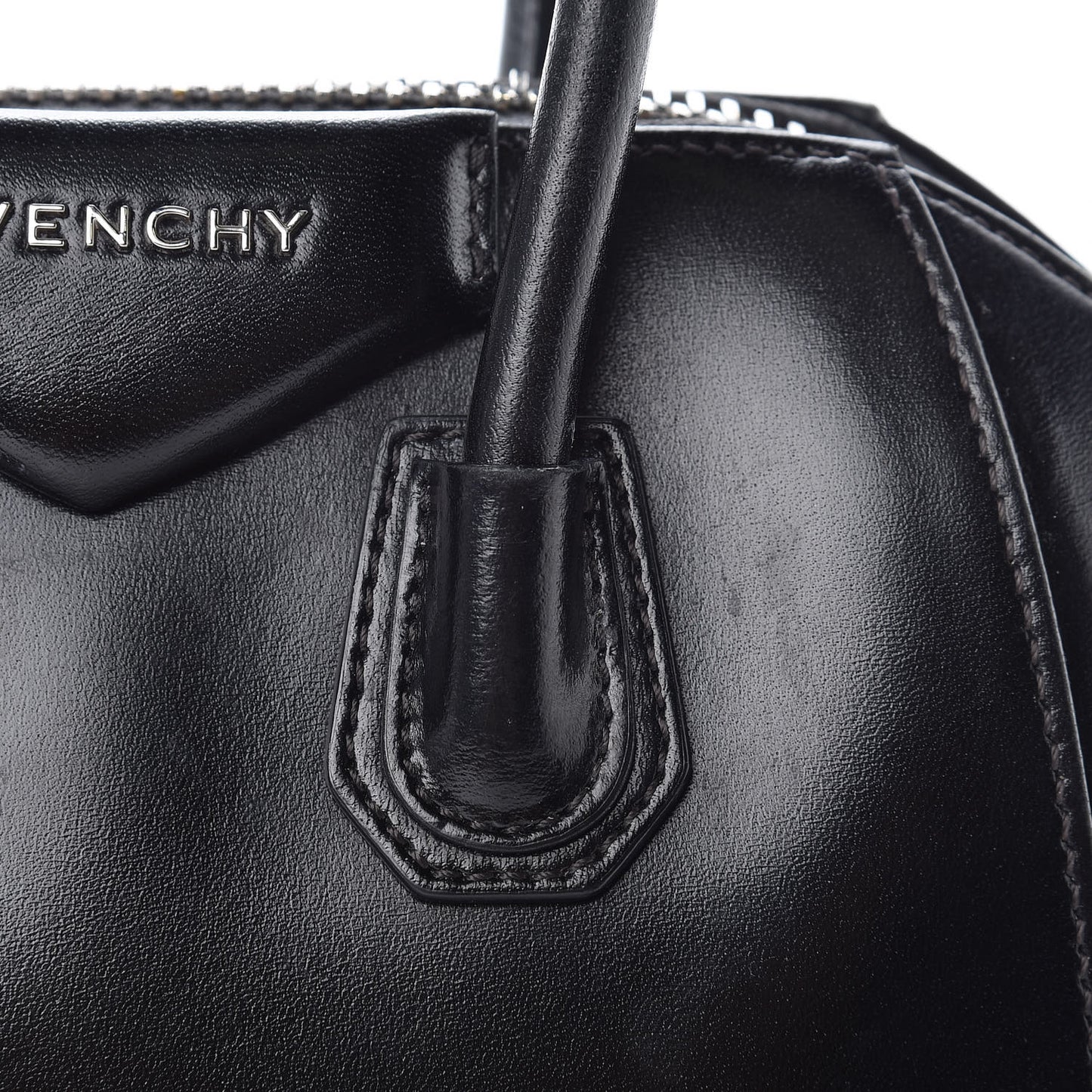 Shiny Lord Calfskin Mini Antigona Black
