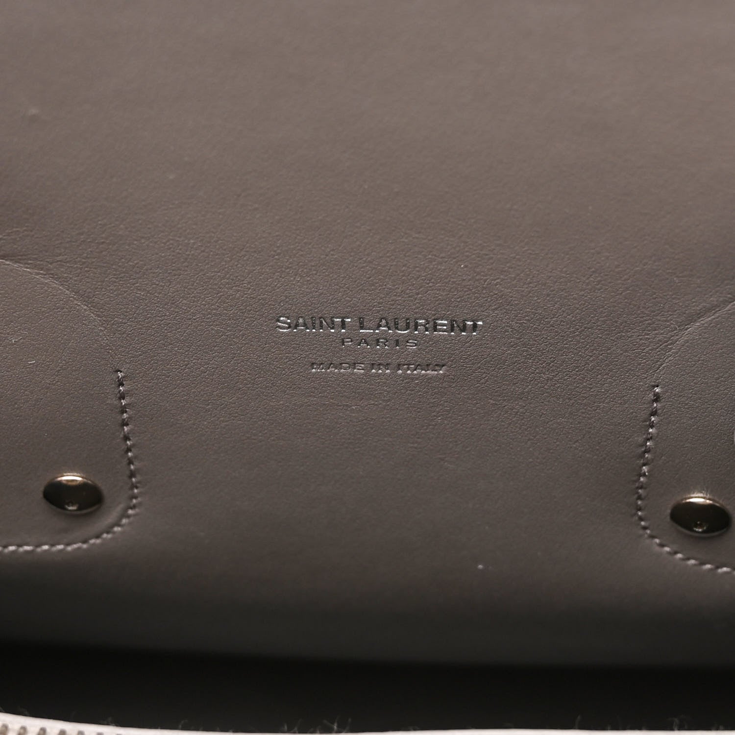 Saint Laurent Grained Calfskin Topstitch Small Sac De Jour Grey 6 of 13