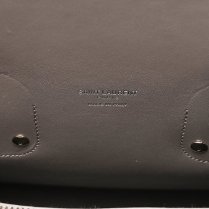 Saint Laurent Grained Calfskin Topstitch Small Sac De Jour Grey 6 of 13