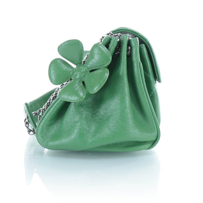 Chanel Leather Quilted Heart and Clove Flap Bag Green 7 of 12