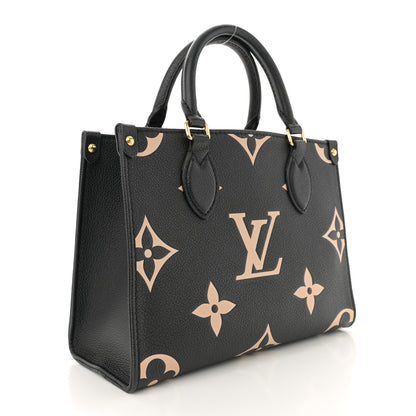 Louis Vuitton Empreinte Monogram Giant Onthego PM Black Beige 3 of 9