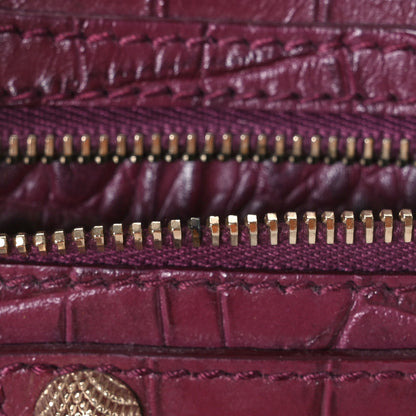 Balenciaga Calfskin Crocodile Embossed Gold Hardware City Violet Prune 14 of 14