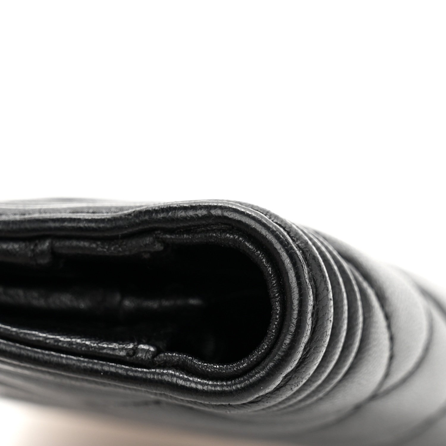 Chanel Lambskin Quilted Boy Yen Wallet Black 9 of 10