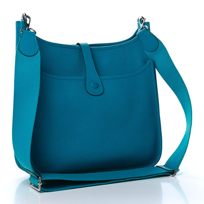 Hermes Taurillon Clemence Evelyne III PM Bleu Zanzibar 2 of 4