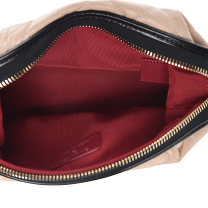 Chanel Aged Calfskin Quilted Gabrielle Classic Pouch Beige Black 5 of 9