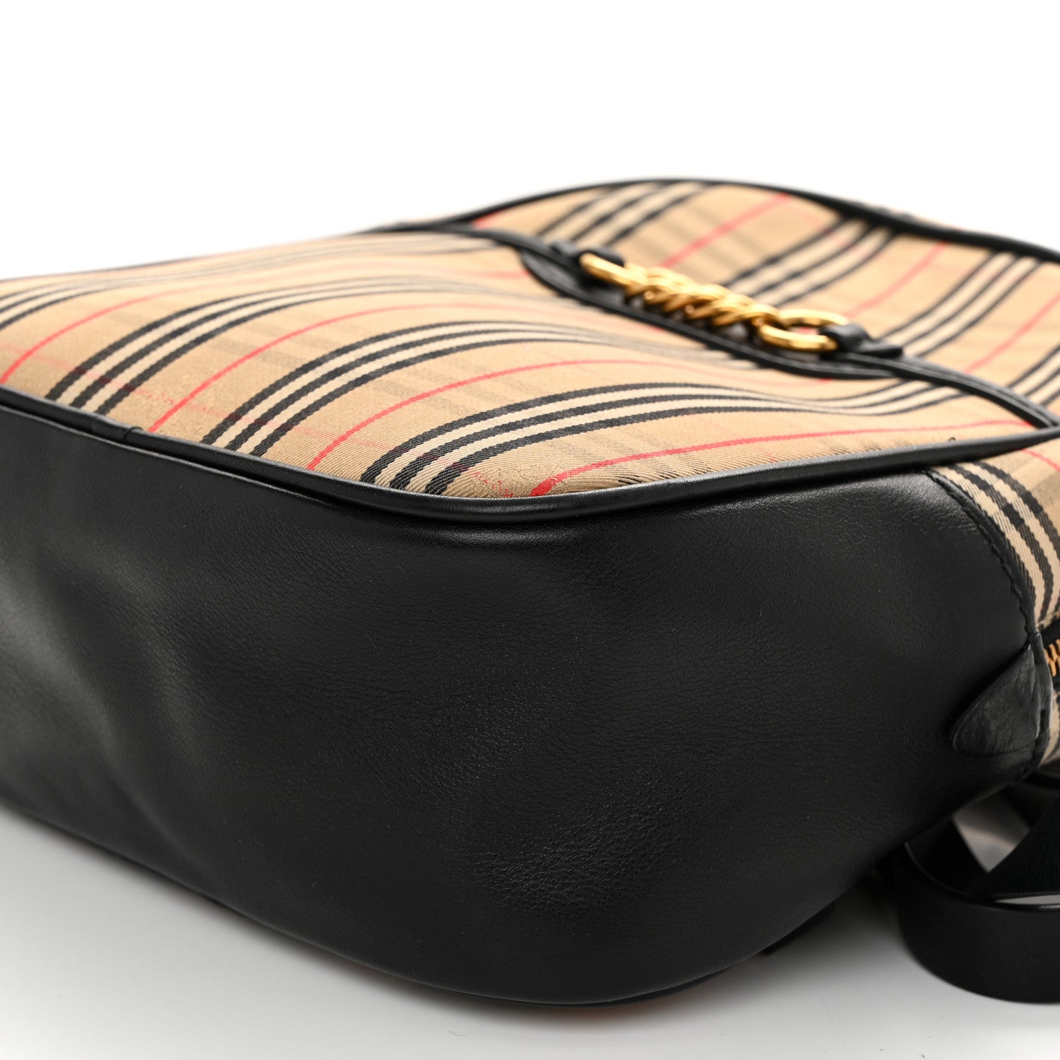 Burberry Smooth Calfskin 1983 Knight Check Link Backpack Black 10 of 11