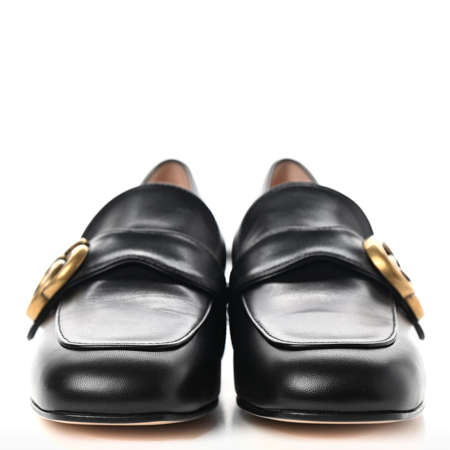 Gucci Malaga Kid Womens GG Marmont Loafers 35 Black 2 of 11