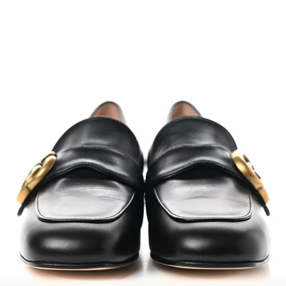 Gucci Malaga Kid Womens GG Marmont Loafers 35 Black 2 of 11