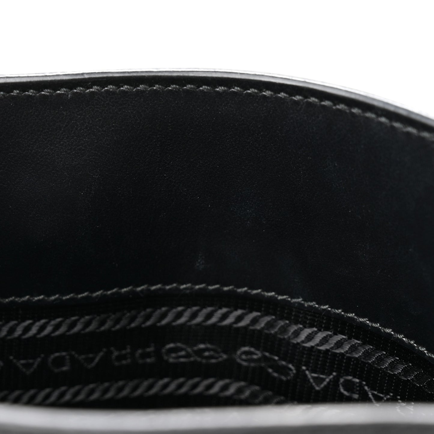 Saffiano Lux Triangle Logo Embossed Small Double Handle Crossbody Tote Black