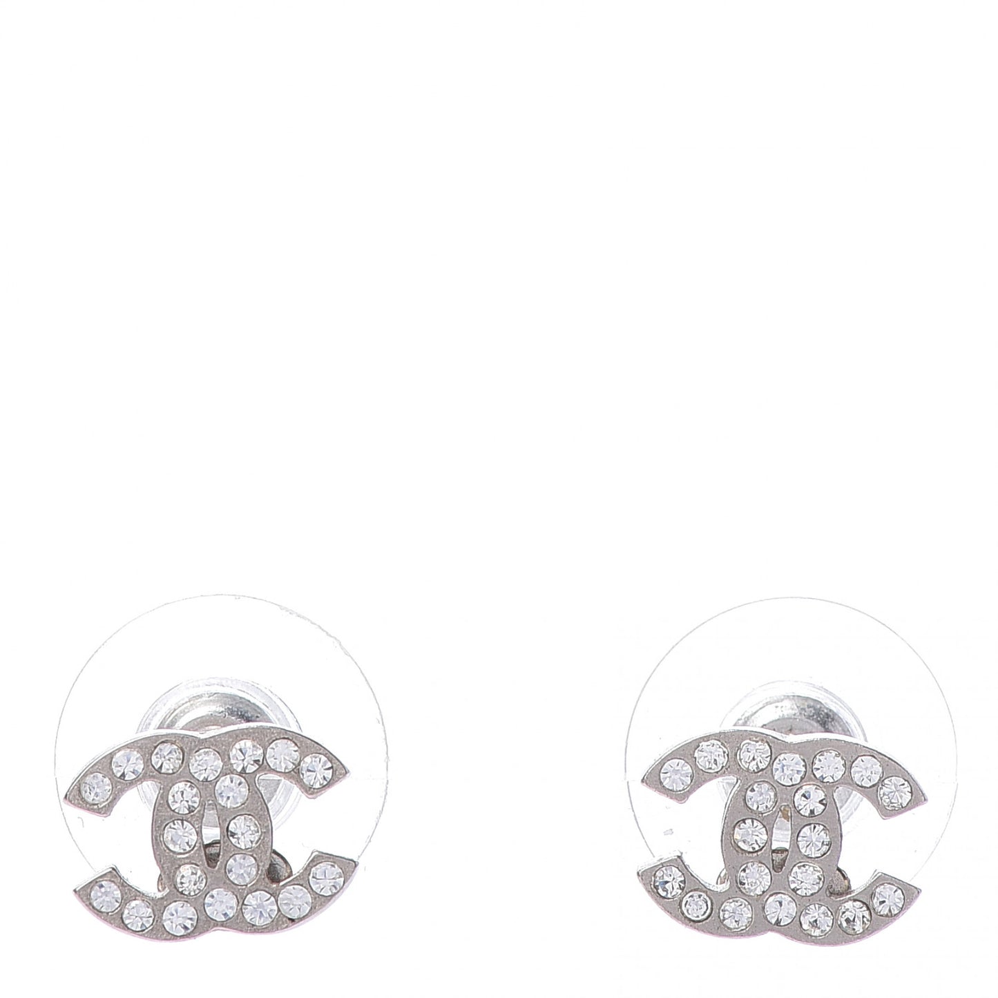 Crystal Mini Timeless CC Earrings Silver