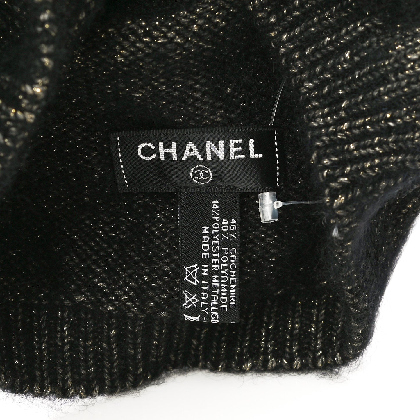 Cashmere Blend CC Beanie Hat Black Multicolor