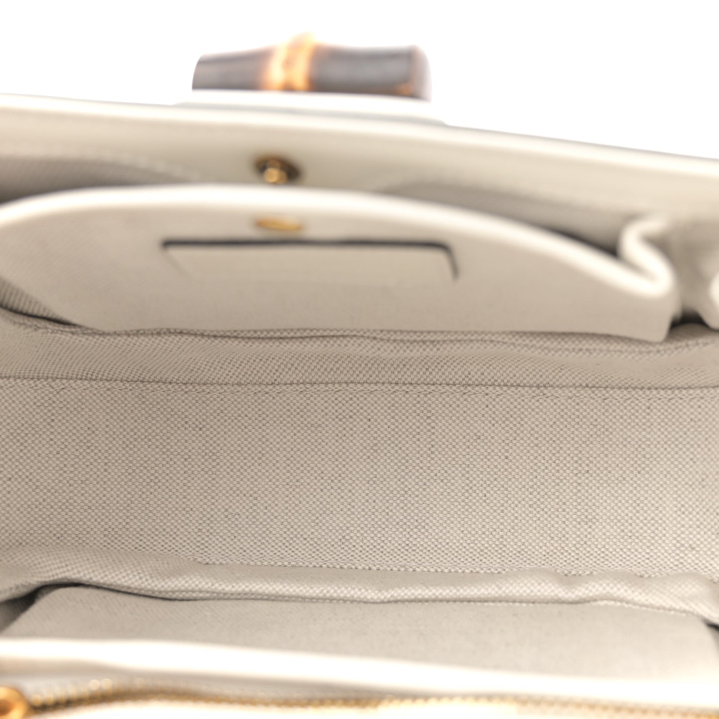Calfskin Web Geometric Print Small Bamboo 1947 Top Handle Bag White Multicolor