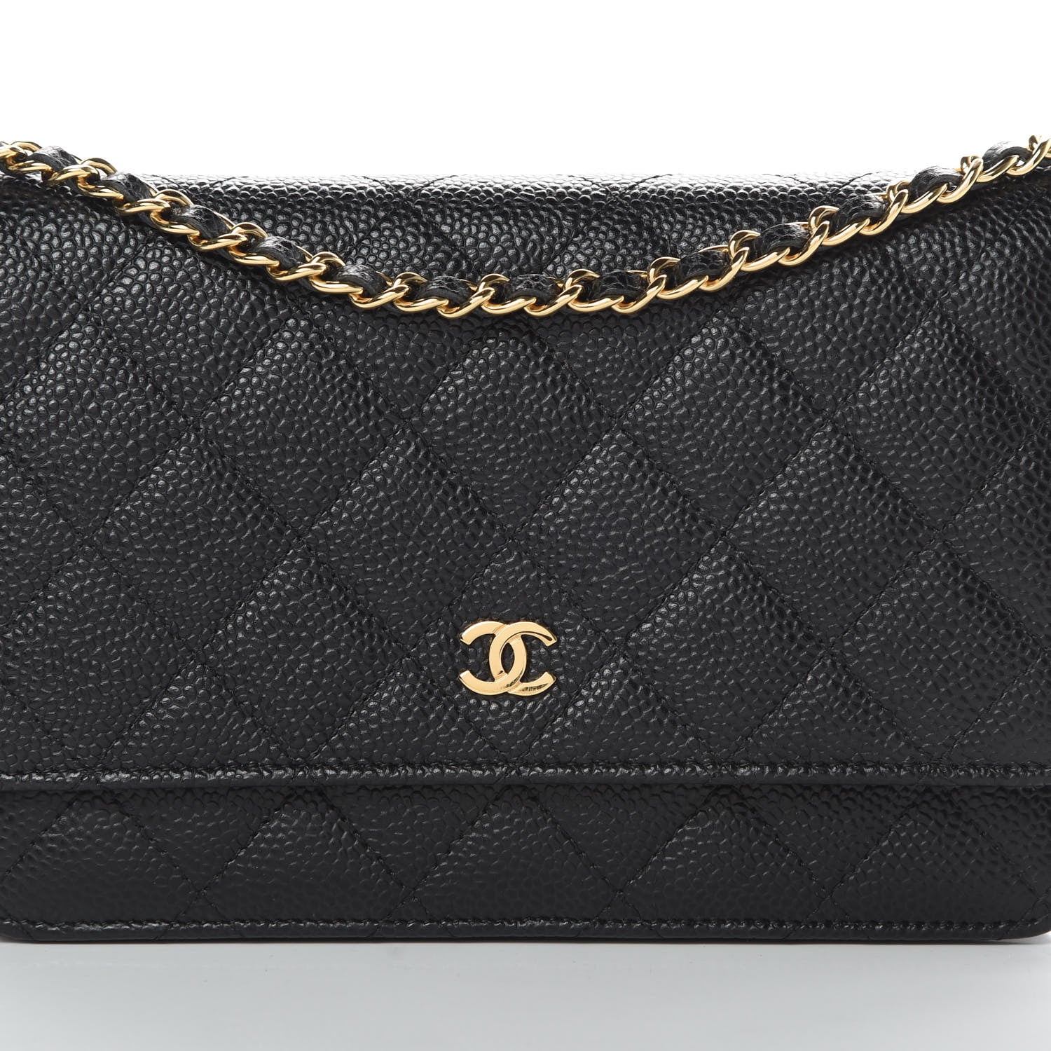 Chanel Caviar Quilted Wallet On Chain WOC Black 9 of 12