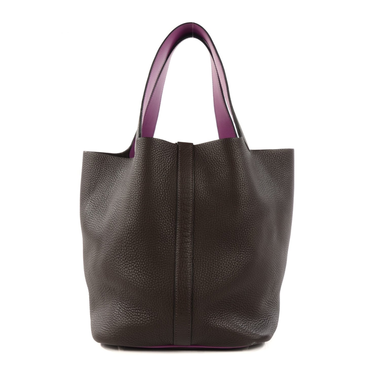 Taurillon Clemence Epsom Eclat Picotin GM Ebene Cyclamen
