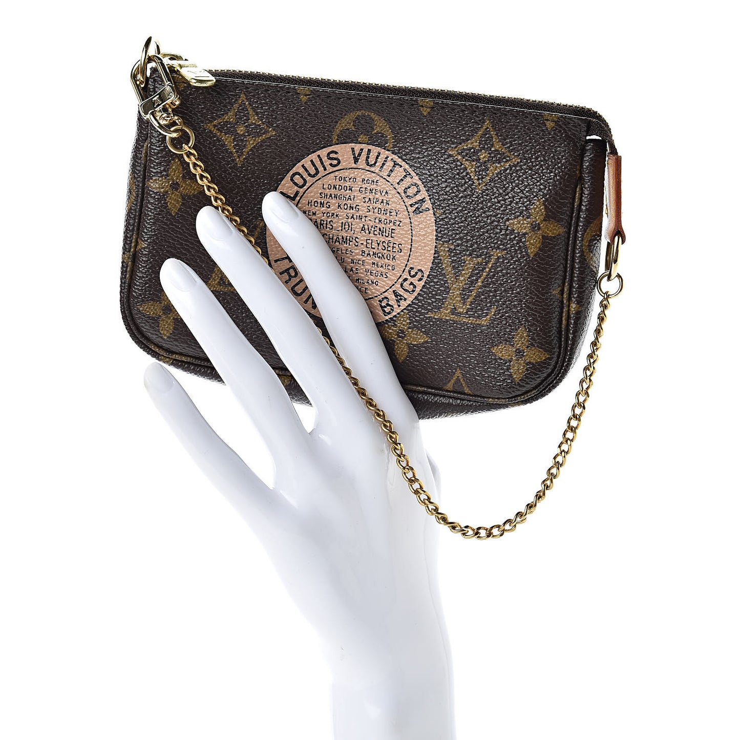 Monogram Complice Trunks and Bags Mini Pochette Accessories Beige