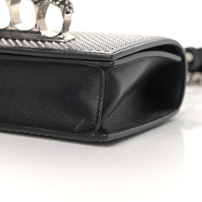 Alexander McQueen Calfskin Studded Jeweled Satchel Black 10 of 18