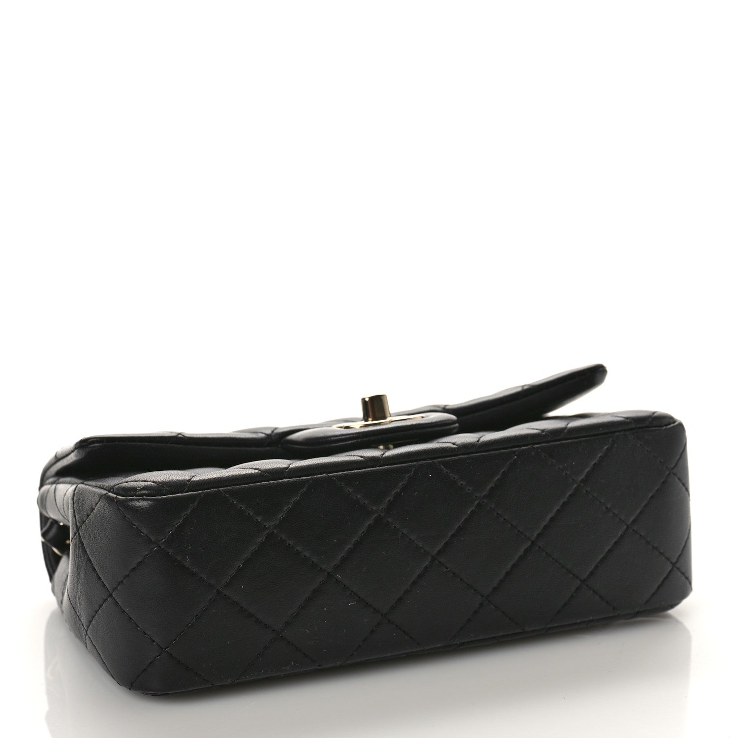 Chanel Lambskin Quilted Mini Rectangular Flap Black 4 of 9