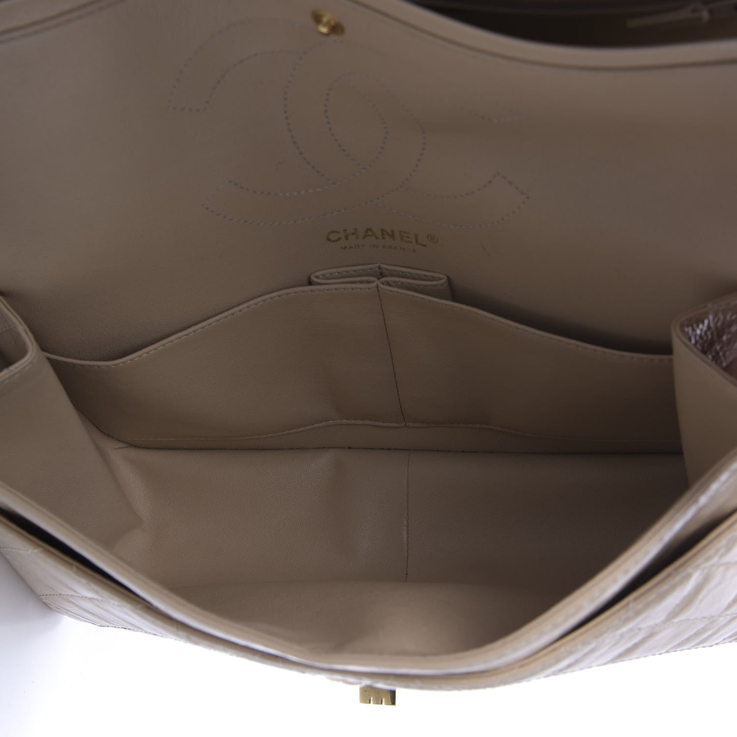 Chanel Distressed Patent Quilted 2.55 Reissue 226 Flap Beige 5 of 11
