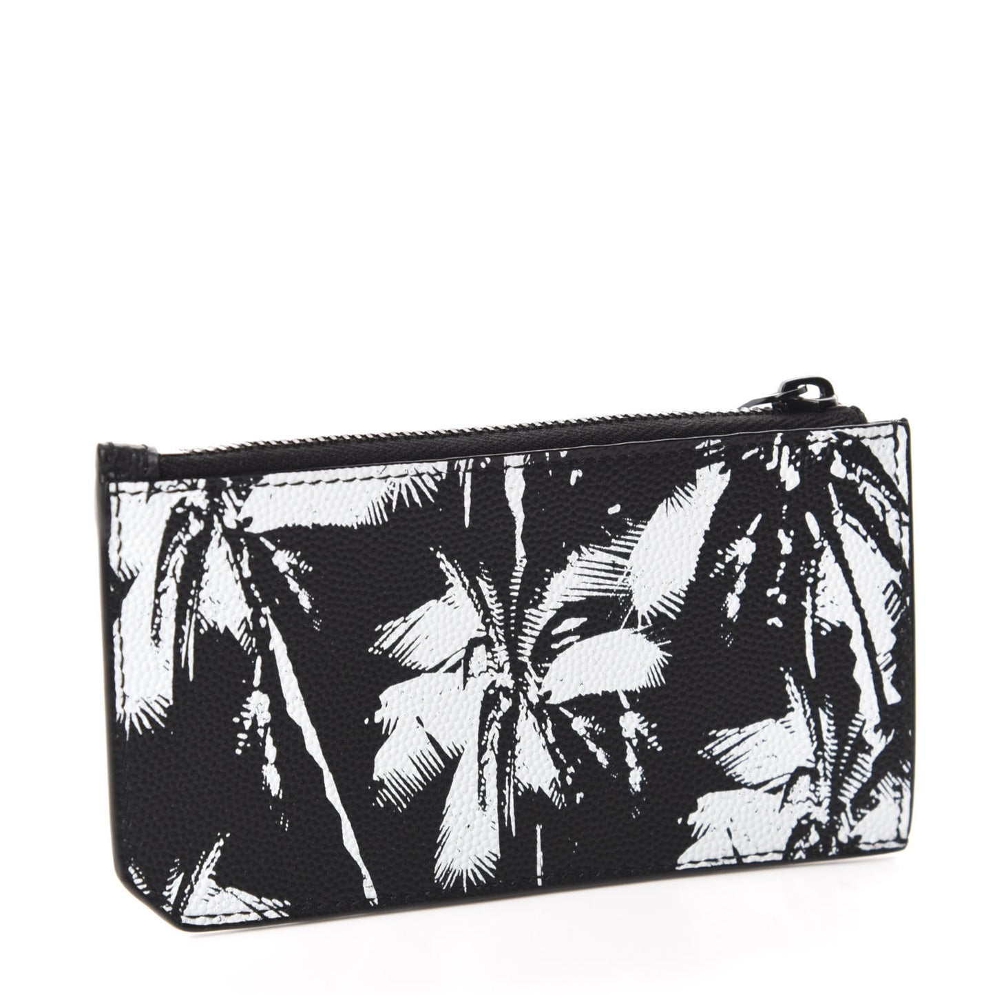 Grain de Poudre Palm Tree 5 Fragments Zip Pouch Card Holder Black