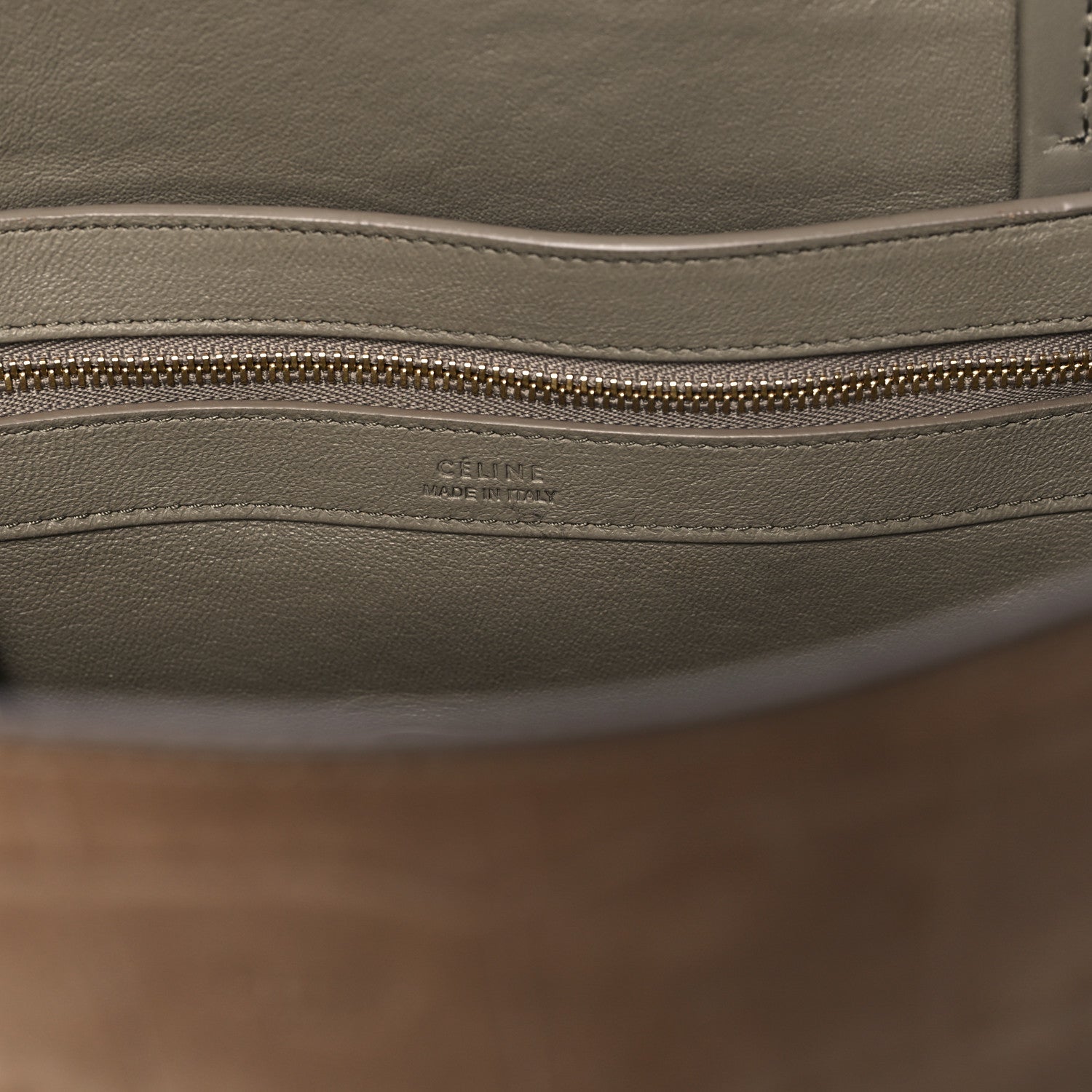 Celine Crocodile Embossed Nubuck Small Belt Cabas Phantom Beige 6 of 11