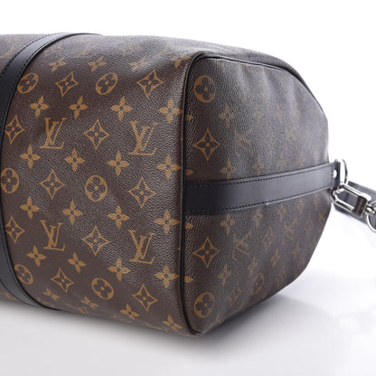 Louis Vuitton Monogram Macassar Keepall Bandouliere 45 6 of 9