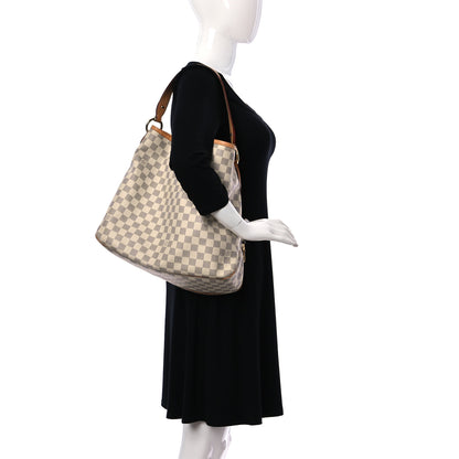 Louis Vuitton Damier Azur Delightful MM Rose Ballerine 2 of 10