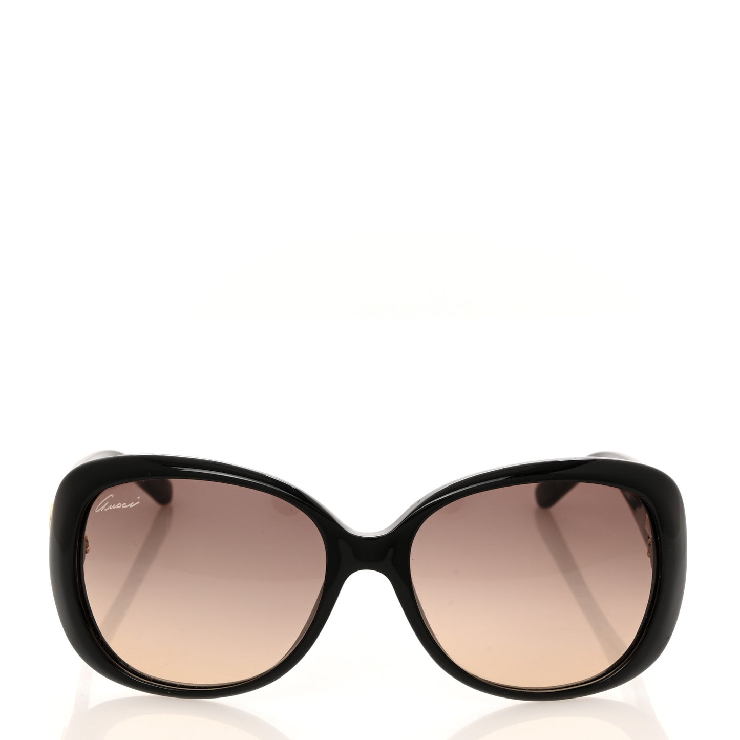 Acetate Oversized Round Frame Web Sunglasses GG3644S Black