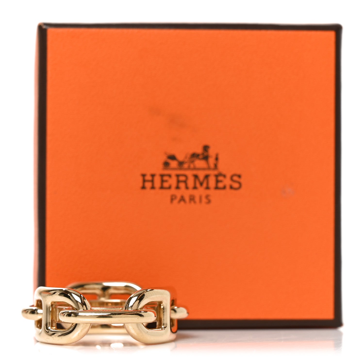 Hermes Permabrass Regate Scarf Ring Gold 7 of 7