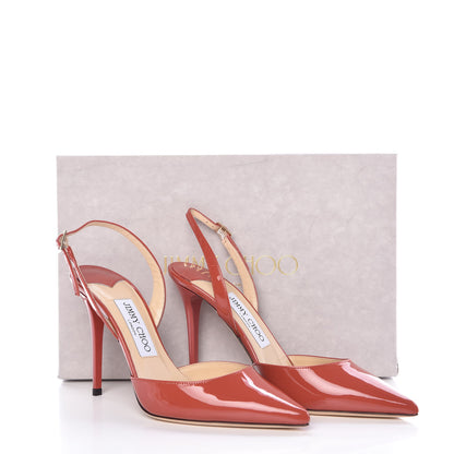 Jimmy Choo Patent Tarida Slingback Pumps 37 Agate 8 of 8