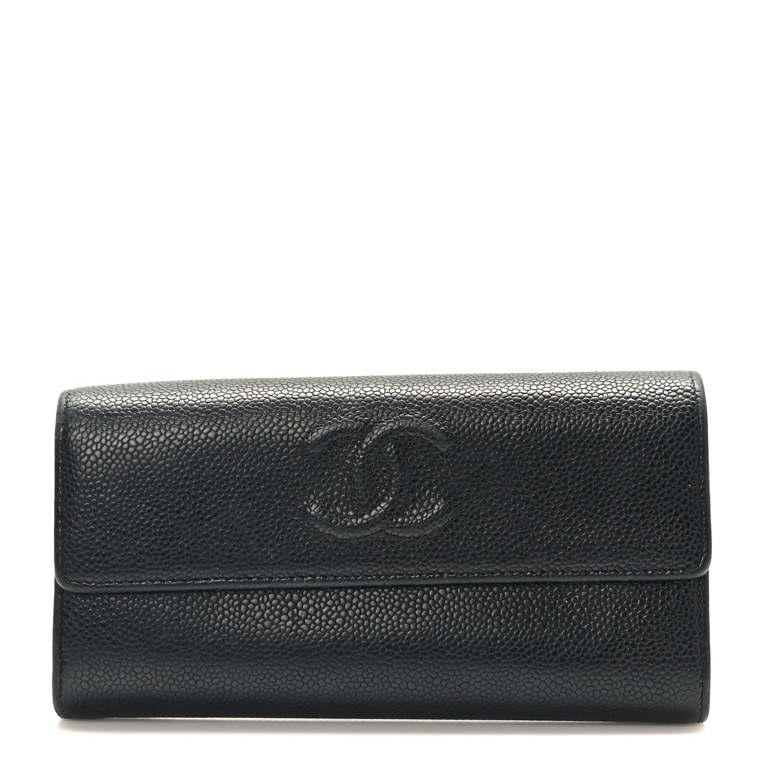 Chanel Caviar Timeless CC Large Gusset Flap Wallet Black 1 of 10