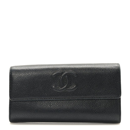 Chanel Caviar Timeless CC Large Gusset Flap Wallet Black 1 of 10