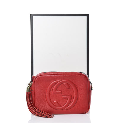 Gucci Pebbled Calfskin Small Soho Disco Bag Tabasco Red 16 of 16
