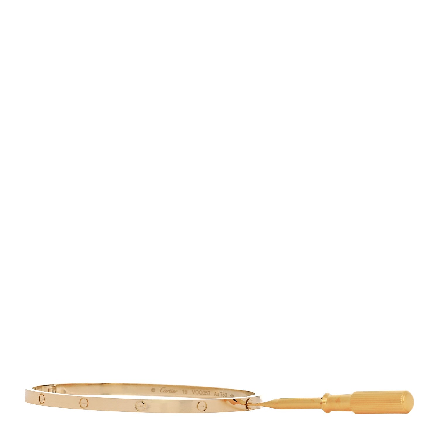 Cartier 18K Yellow Gold Small LOVE Bracelet 19 3 of 8