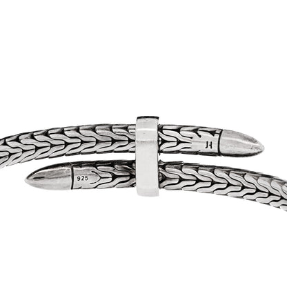 John Hardy Sterling Silver Diamond Classic Chain Spear Flex Cuff Bracelet 3 of 3