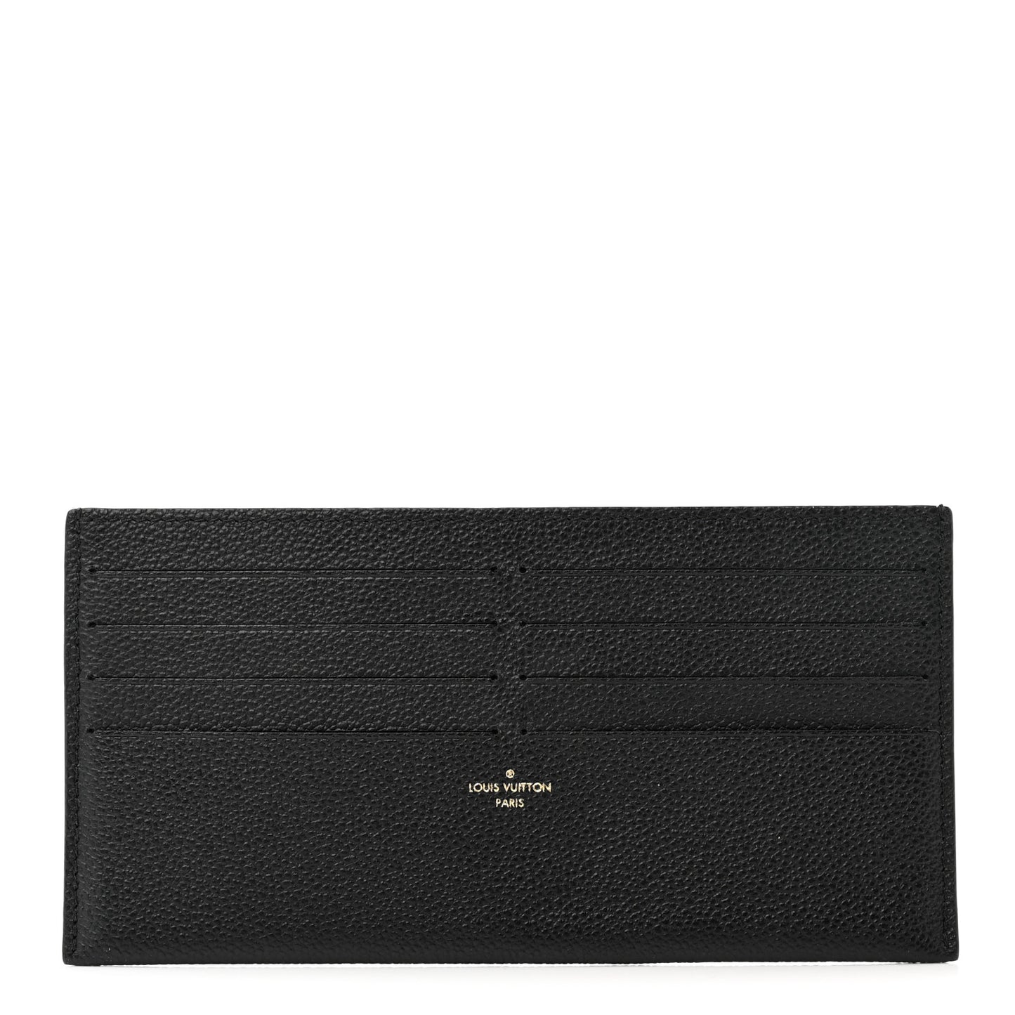 Calfskin Felicie Chain Wallet Card Holder Insert Black