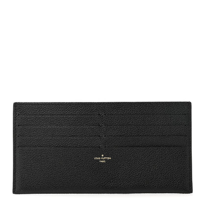Louis Vuitton Calfskin Felicie Chain Wallet Card Holder Insert Black 1 of 6