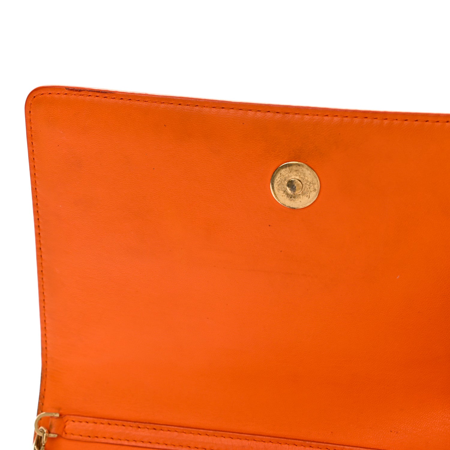 Versace Patent Palazzo Medusa Chain Evening Bag Orange 11 of 13