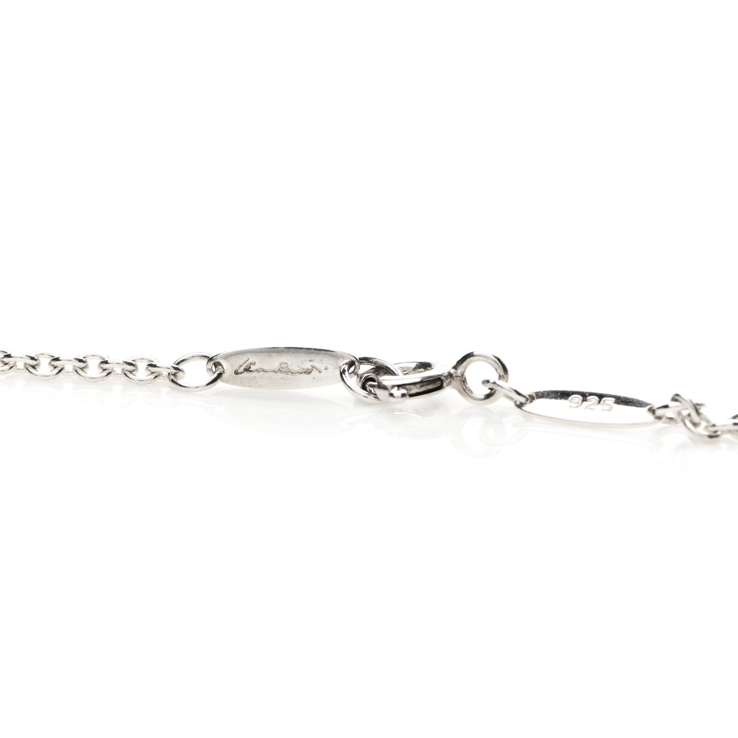 Tiffany Sterling Silver Pearl 8-8.5mm Elsa Peretti Open Heart Lariat Necklace 4 of 7