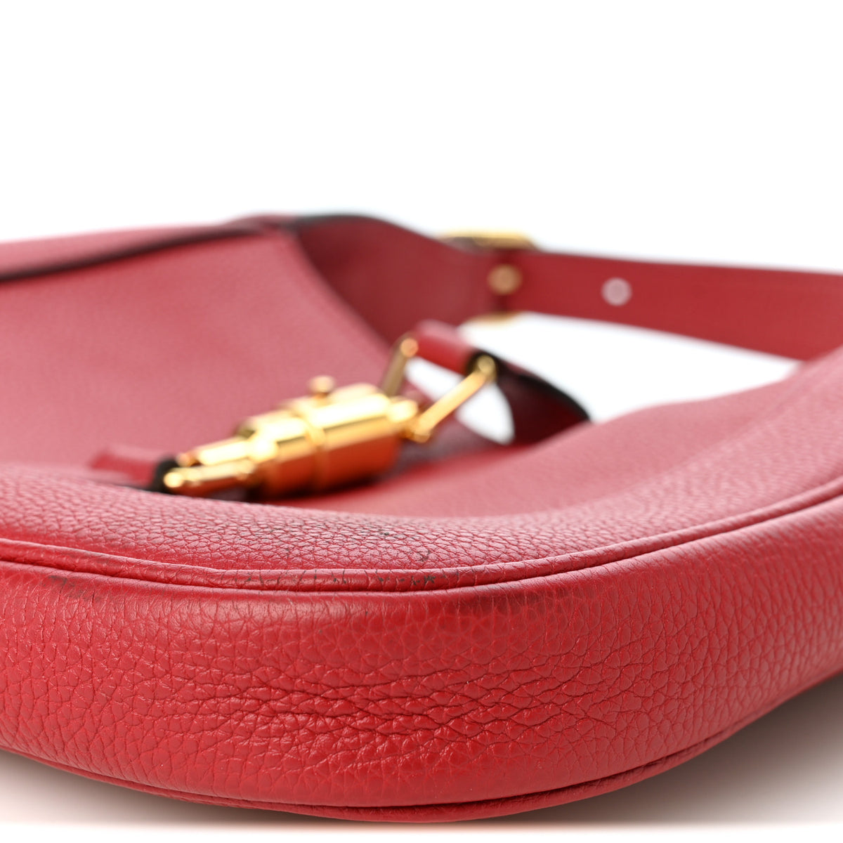 Gucci Ancora Calfskin Small Jackie 1961 Hobo Red 10 of 11